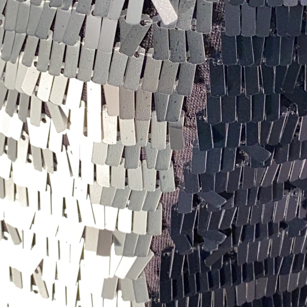 ARMANI EXCHANGE - grey tank w silver & grey sequins - S - Picture 13 of 16